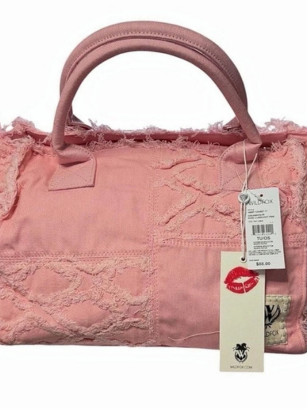 🔥Wild Fox Pink Denim Tote NWT